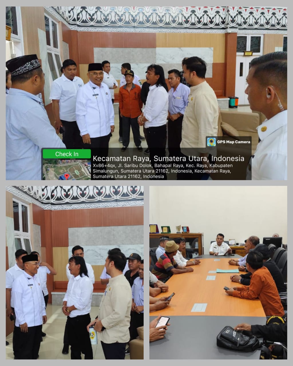 Foto : Masyarakat berserta Tokoh Adat dan tokoh Agama resmi melaporkan perselingkuhan Pangulu Tanjung Saribu kepada Bupati Simalungun Rabu(18/062025) 