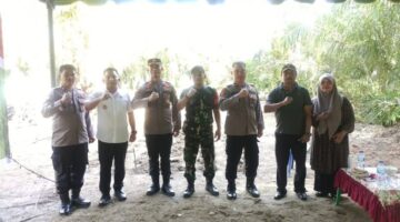 Kapolsek Pulau Raja Bersama Camat Pulau Rakyat Melaksanakan Penanaman Jagung Serentak Di Desa Pulau Rakyat Pekan 