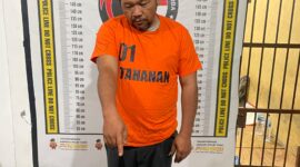 Foto : Tersangka Jaya Sembiring Dan Sejumlah Barang Bukti. 