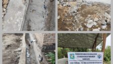 Foto : Terlihat proyek parit pasangan dan Duiker diduga di kerjakan asal-asalan 