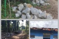 Foto : proyek di nagori Mariah Buttu, kecamatan Silau Kahean , Kabupaten Simalungun tampa adanya plang proyek. 
