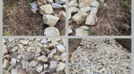 Foto : Proyek jalan Telford di duga di kerjakan asal jadi di Nagori Bandar Gunung Kecamatan Bandar Masilam 