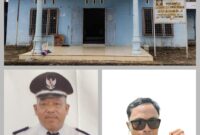 Foto : Kantor Pangulu Nagori Bandar Gunung, Sebelah Kiri Pangulu Bandar Gunung Ahadicik sebelah kanan Ketua LSM Perkara DPC Kabupaten Simalungun 