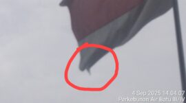 Foto : Bendera Kusam Dan Robek Di Kibarkan Oknum Asisten Afdeling ll