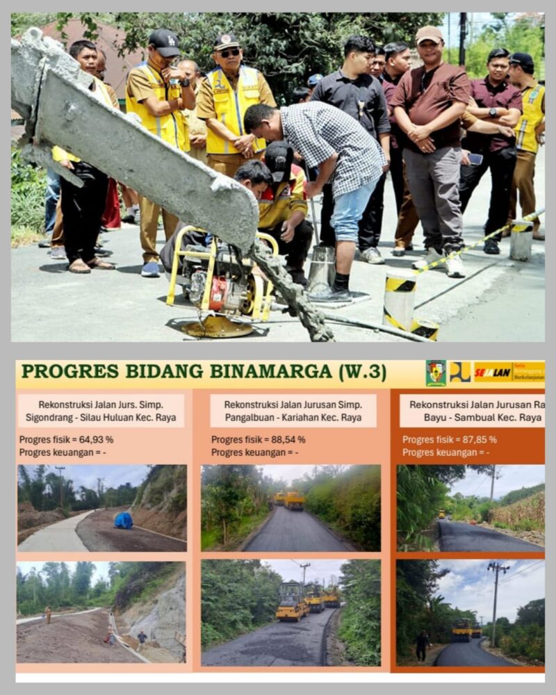 Perbaikan Jalan Di Kabupaten Simalungun Oleh Dinas PUTR Simalungun 