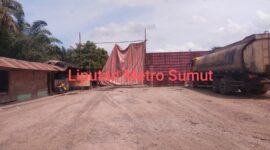 Foto : Lokasi yang diduga Gudang CPO ilegal Anggota DPRD Batu Bara 