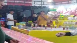 Foto : Di duga Permainan yang berbau Judi di pasar malam. 