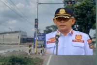 Foto : salah satu Tirffic Light yang berada di lintas parapat dan Kepala Dinas Perhubungan Pematang Siantar. 