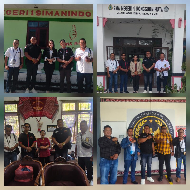 Foto : Team Semi Media bersama beberapa kepala sekolah dan bersama Ka Rutan Sidikalang 