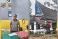 Foto : Kepala sekolah SMA N 1 Lae Parira dan foto sekolah 