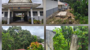 Foto : tampak lokasi sekolah SMA Negeri 1 Siempat Nempuh tidak mempunyai tembok pagar keliling 