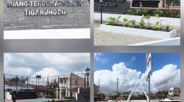 Foto : Ruang Terbuka Publik yang berada di tiga runggu kecamatan Purba 