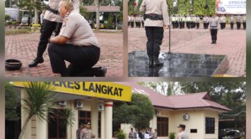 Kenaikan Pangkat Pengabdian di Polres Langkat, Kapolres Ingatkan Tantangan Tugas Semakin Kompleks