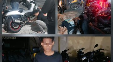 Timsus Dayok Mirah Polres Pematangsiantar Patroli Subuh Amankan Empat Sepedamotor Knlapot Brong