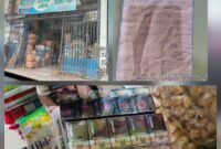 Foto : tokoh yang diduga menjual Rokok tanpa cukai dan bon pembelian rokok tampa cukai beserta beberapa slop rokok yang akan di jual. Sabtu (07/03/2926) 