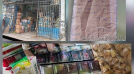 Foto : tokoh yang diduga menjual Rokok tanpa cukai dan bon pembelian rokok tampa cukai beserta beberapa slop rokok yang akan di jual. Sabtu (07/03/2926) 