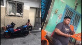 Foto : Lokasi diduga tempat perjudia meja tembak ikan di kawan kampung tanjung, kota Binjai, dan di sebelah kanan oknum yang di duga membekingi lokasi perjudian Tembak ikan. Senin (09/03/2026) 