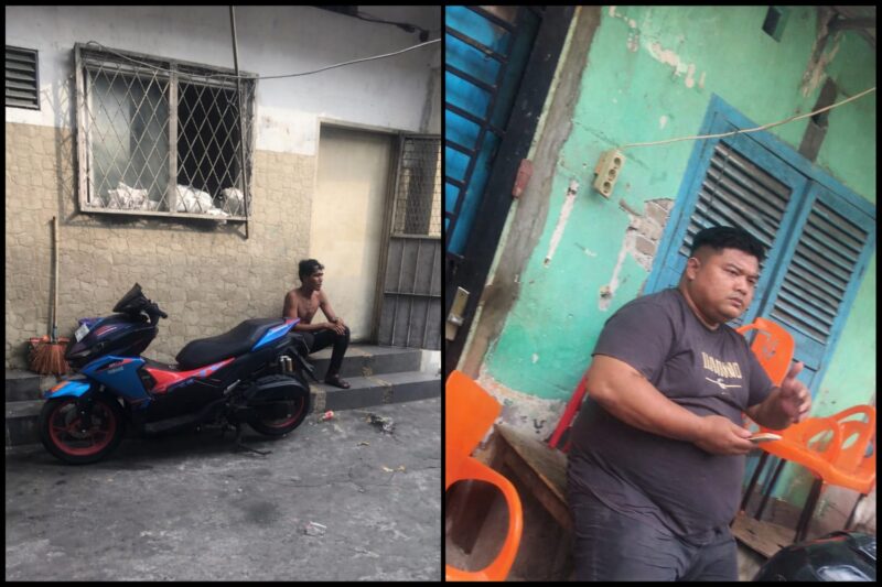 Foto : Lokasi diduga tempat perjudia meja tembak ikan di kawan kampung tanjung, kota Binjai, dan di sebelah kanan oknum yang di duga membekingi lokasi perjudian Tembak ikan. Senin (09/03/2026) 