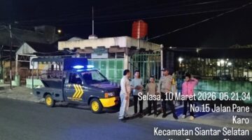 Antisipasi Guantibmas,Polsek Siantar Selatan Patroli Asmara Subuh 
