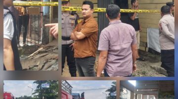Polsek Siantar Utara Cek TKP Kandang Ayam Terbakar di Jalan Pendidikan