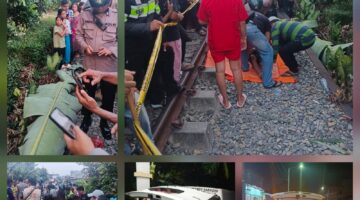Polres Pematangsiantar Cek TKP dan Evakuasi Korban Tertabrak Kereta Api