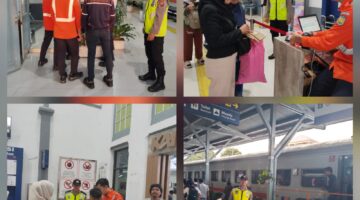 Polsek Siantar Barat Laksanakan Pengamanan Arus Balik Idul Fitri 1447 H di Stasiun Kereta Api 