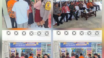 Berikan Himbauan,Bhabinkamtibmas Polsek Siantar Marihat Hadiri Ibadah Syukuran Peresmian Ruko Letisya 