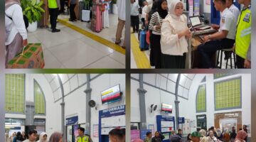 Pasca Ops Ketupat Toba 2026, Polsek Siantar Barat Amankan Arus Balik di Stasiun Kereta Api