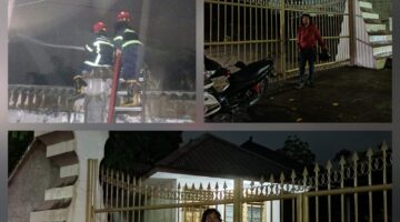 Polsek Siantar Barat Cek TKP Kebakaran lalang di Kompleks Pekuburan Cina