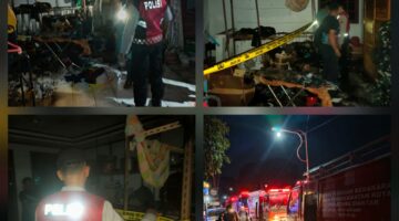 Kebakaran di Jalan Purba,Polres Pematangsiantar Respon Cepat Cek TKP 