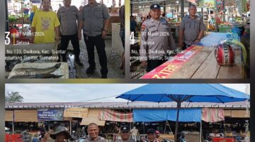 Cegah Terjadinya Tindak Pidana Polsek Siantar Barat Patroli Pagi Hari di Pasar Horas 