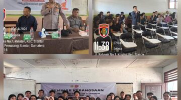Kapolsek Siantar Selatan Hadiri Seminar Kebangsaan di Kampus Politehnik Gihon Sampaikan Pesan Kamtibmas 