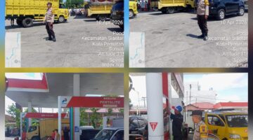 Polsek Siantar Martoba Monitoring dan Pengamanan Penyaluran BBM di SPBU