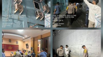 Polsek Siantar Selatan Cek TKP Pencurian Outdoor AC Hotel Jalan Diponegoro