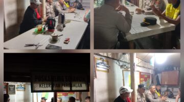 Polsek Siantar Timur Dampingi Anggota Poskamling Terima Kunjungan Kasat Binmas Polres Pematangsiantar