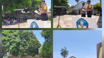 Bhabinkamtibmas Polsek Siantar Marihat Sampaikan Pesan Pesan Kamtibmas di SMA Negeri 1 