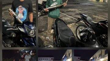 Polres Pematangsiantar Patroli,Enam Sepeda Motor Knalpot Brong Diamankan