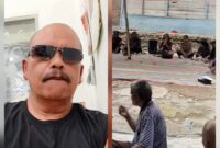 Foto : kiri Ketua DPD Sumut LSM Nusantara Manter Saragih. 