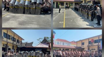 Polres Pematangsiantar Laksanakan Latihan Dalmas Hadapi Unjuk Rasa