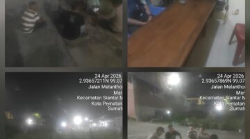 Tinjut CC 110, Polsek Siantar Marihat Cek TKP Laporan Keributan di Jalan Melanthon Siregar