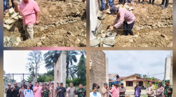 Wakapolsek Siantar Marihat Hadiri Peletakan Batu Pertama Gedung Koperasi Merah Putih