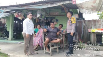 Bhabinkamtibmas Polsek Siantar Utara Sambang Kamtibmas ke Rumah Warga Jalan Merbau 