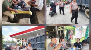 Kapolsek Siantar Marihat Sambangi Lokasi Parkir di Jalan Saribudolok dan Patroli SPBU 