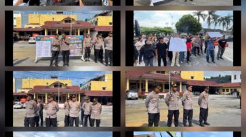 Polres Pematangsiantar Gelar Simulasi Sispam Mako Kesiapsiagaan Personil Hadapi Unras 