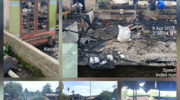 Reaksi Cepat Polsek Dolok Pardamean Tangani Kebakaran Empat Rumah Warga — Api Ludes Dalam Sejam, Kerugian Capai Rp 250 Juta