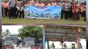 Polri Sahabat Anak, Satlantas Polres Langkat Kawal dan Edukasi Keselamatan Berlalu Lintas kepada Siswa SD IT Al-Fityah