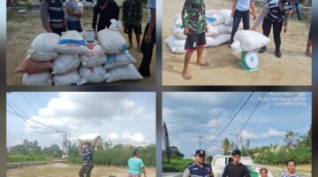 Bhabinkamtibmas Polsek Sianțar Marihat Dampingi Petani Binaan ke Bulog Cabang Pematangsiantar