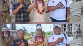 Foto : Tengah Ketua DPD Senopai 08 Simalungun Muliada Simarmata, sebelah Kanan Pimpina  Redaksi Liputan Metro Sumut, sebelah kiri Pimpina Redaksi Info Persada News. 