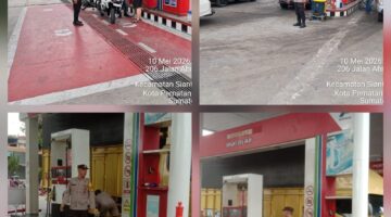 Polsek Siantar Timur Monitoring Penyaluran BBM di SPBU Wilkumnya