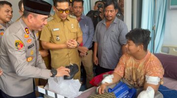 Kapolres Binjai Jenguk Korban Begal Pelajar Pastikan Pendampingan Dan Penanganan Maksimal 